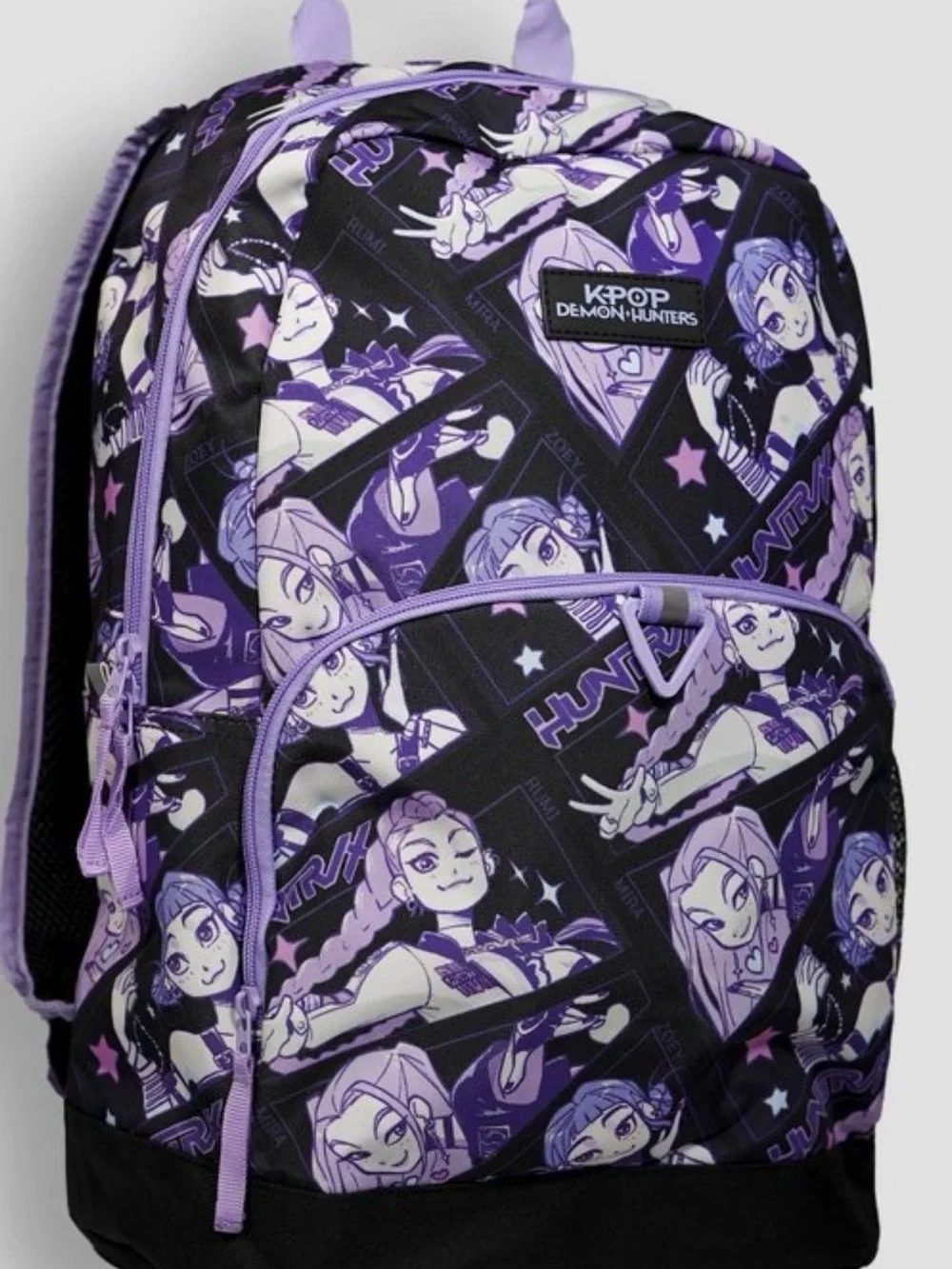 Rare Demon Hunter KPop Dome 18 inch Backpack-Black, Purple and Pink